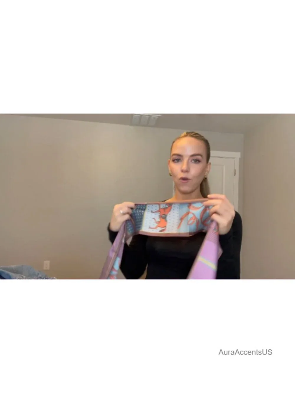 Silk Feel Polyester Satin Scarf, 59x5.3in, Multi-Use Head Wrap Neck Scarf